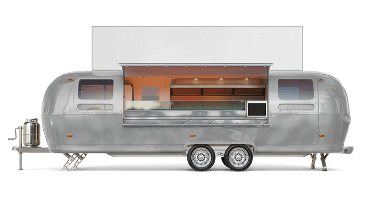 Airstream Food Trailer without food truck wrap